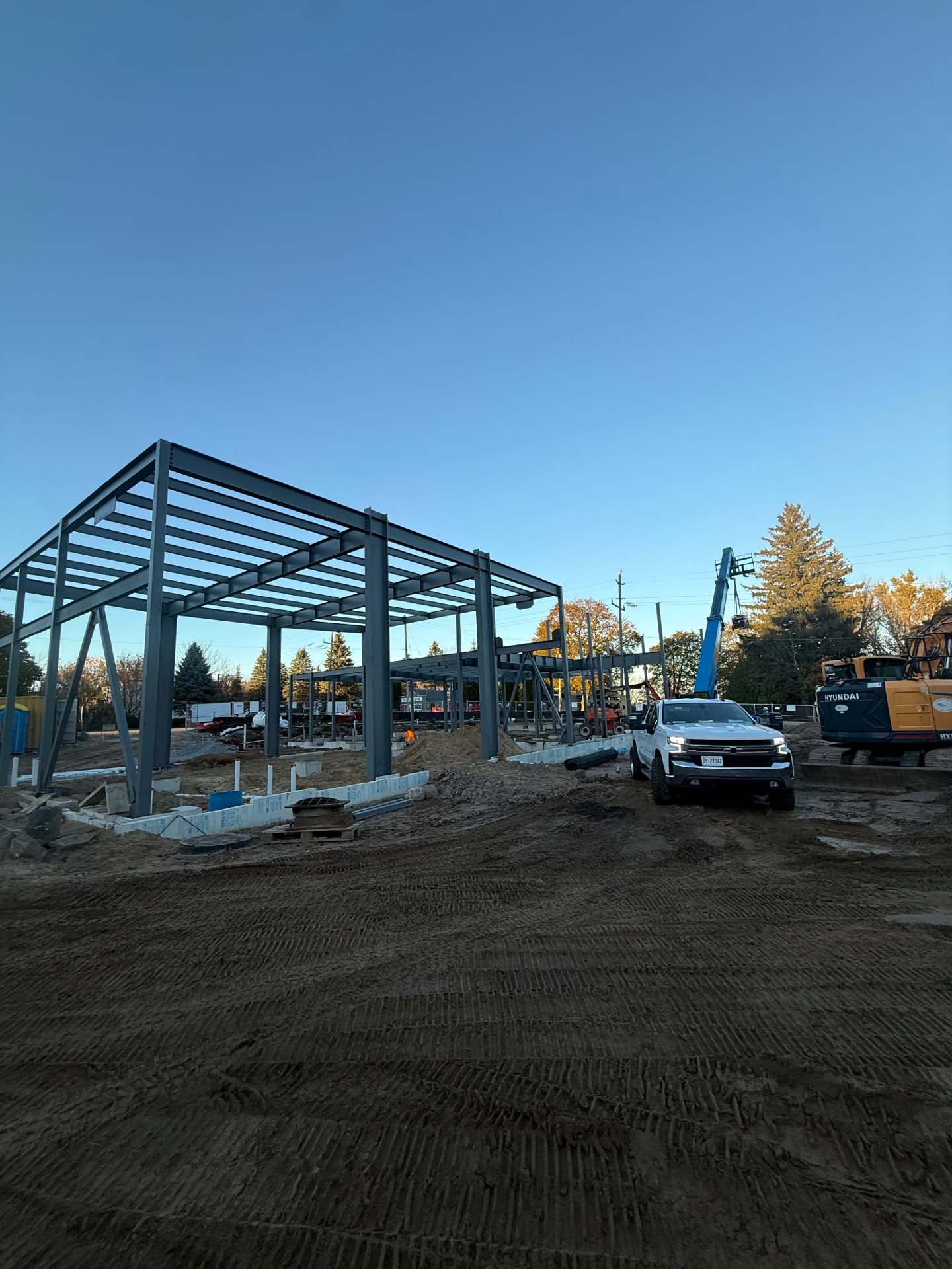 MSP Industries construction site - structural steel and excavation